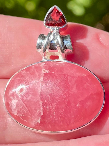 Rhodochrosite and Garnet Pendant - Morganna’s Treasures
