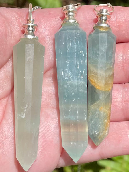 Lemurian Blue Calcite Pendulum - Morganna’s Treasures