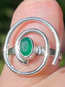 Emerald Spiral Ring Size 5.5 - Morganna’s Treasures 