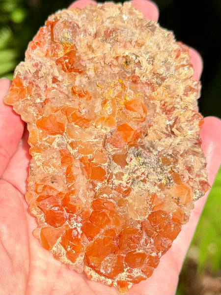 Beautiful Quartz with Hematite Inclusions Cluster