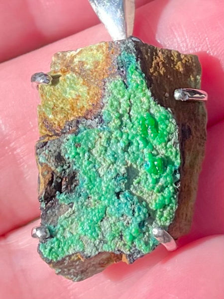 Rough Conichalcite Pendant