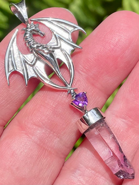 Rare Vera Cruz Amethyst and Amethyst Dragon Pendant - Morganna’s Treasures 