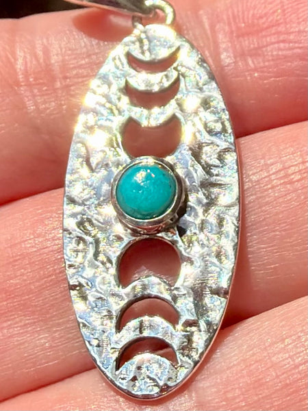 Peruvian Amazonite Phases of the Moon Pendant - Morganna’s Treasures