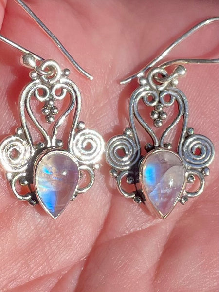 Rainbow Moonstone Earrings