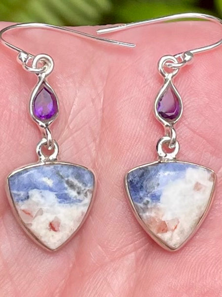 Sodalite and Amethyst Earrings - Morganna’s Treasures 