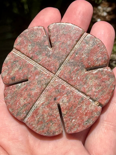 Red Jasper Carved Clover