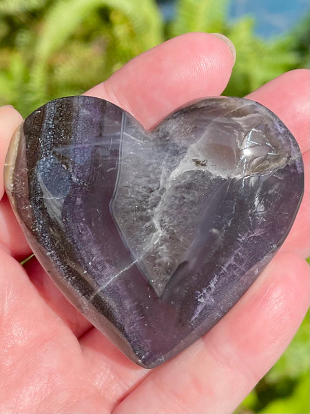 Fluorescent Volcano Agate Heart - Morganna’s Treasures 