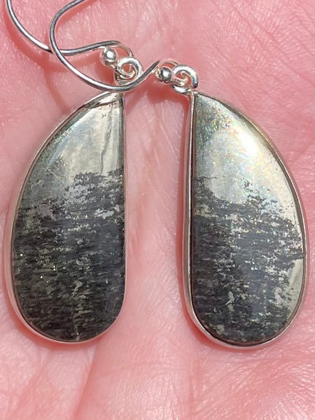 Pyrite in Magnetite (Healer's Gold) Earrings - Morganna’s Treasures