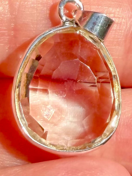 Faceted Clear Quartz Pendant