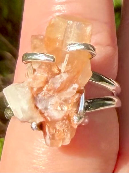 Heulandite Cluster Ring Size 6