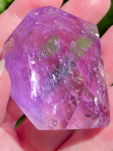 Faceted Purple Amethyst with Rainbows - Morganna’s Treasures 