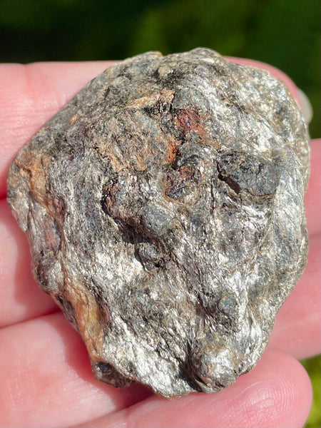 Beautiful Garnet with Mica Schist Palm Stone - Morganna’s Treasures