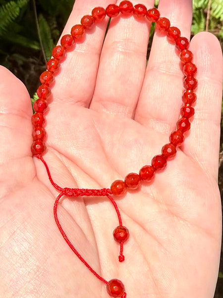 Adjustable Faceted Carnelian Bracelet - Morganna’s Treasures