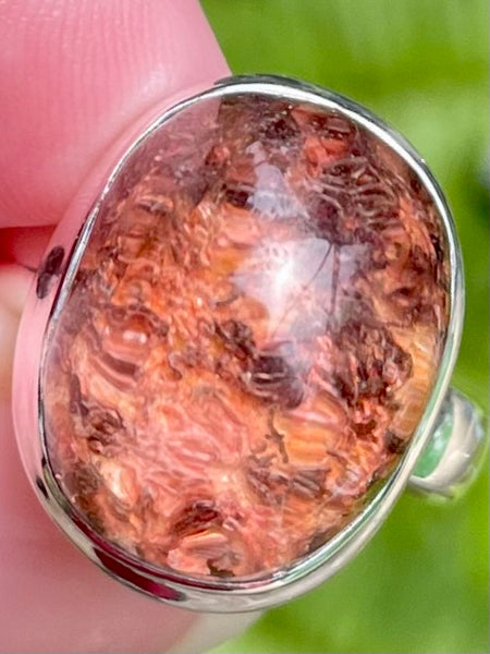 Rare Red Lepidolite Ring Size 7 - Morganna’s Treasures 