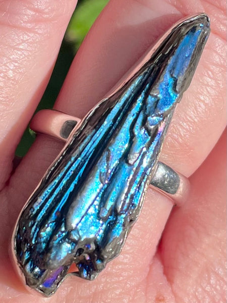 Rainbow Aura Kyanite Ring Size 8.5 - Morganna’s Treasures 