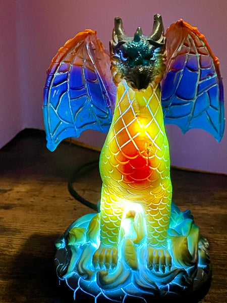 Resin LED Dragon Lamp