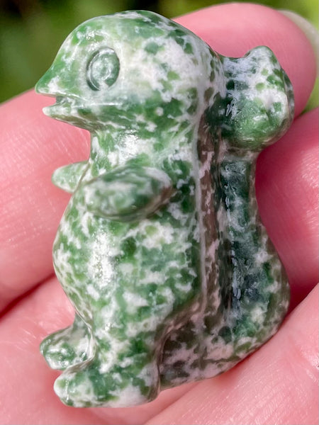 Green Spot Jasper Charmander - Morganna’s Treasures 