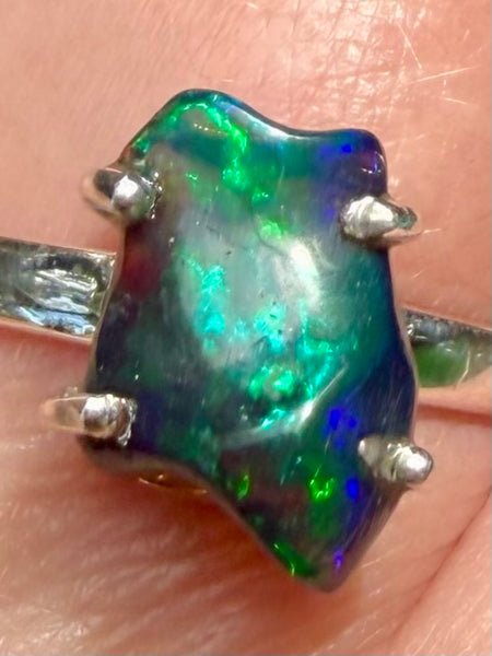Chalama Black Opal Ring Size 8.5 - Morganna’s Treasures