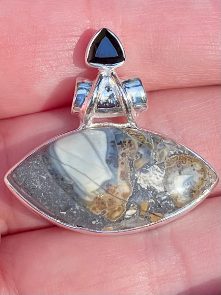Maligano (Indonesian) Jasper and Black Onyx Pendant - Morganna’s Treasures