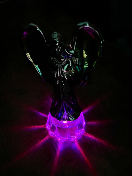 Titanium Aura Glass Light Up Angel - Morganna’s Treasures