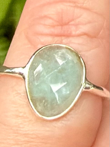 Gorgeous Aqua Kyanite Ring Size 5.5 - Morganna’s Treasures