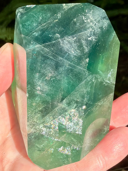 Gorgeous Fluorite Freeform with Rainbows - Morganna’s Treasures