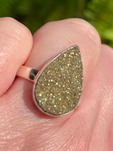 Pyrite Druzy Ring Size 8 - Morganna’s Treasures 