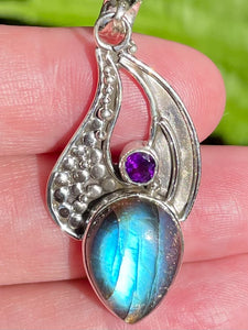 Labradorite and Amethyst Pendant - Morganna’s Treasures 