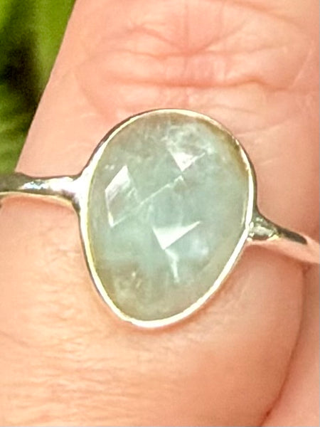 Gorgeous Aqua Kyanite Ring Size 5.5 - Morganna’s Treasures