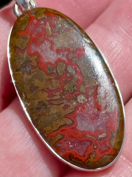 Red Seam Agate Pendant - Morganna’s Treasures