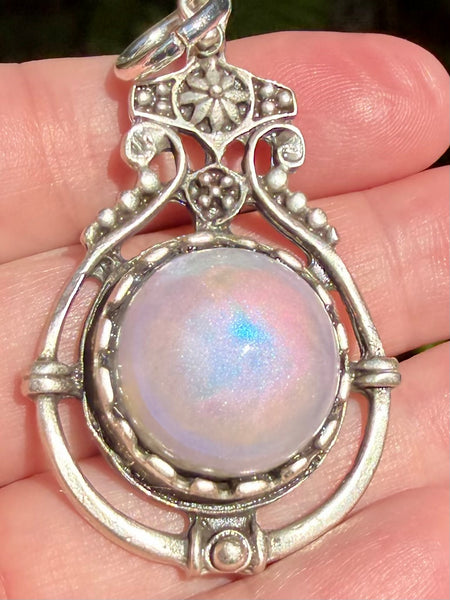 "Enchantment" Citrine, Smoky Quartz, Moonstone, Rainbow Hematite, Selenite, Clear Quartz and Aluminum Orgonite Pendant - Morganna’s Treasures