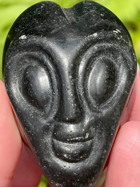 Black Obsidian Carved Alien Skulls - Morganna’s Treasures