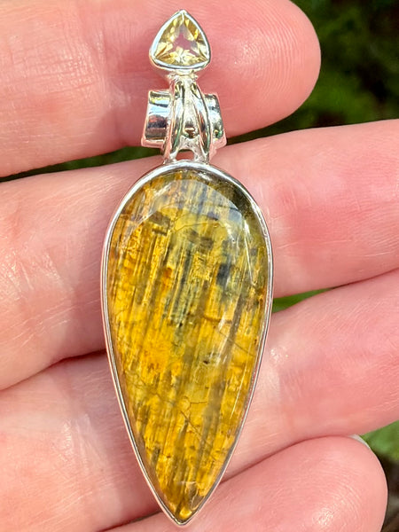Beautiful Nellite and Citrine Pendant