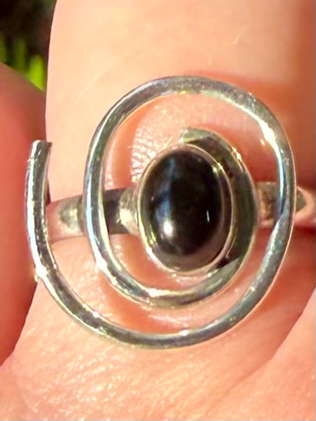 Black Onyx Ring Size 7.5 - Morganna’s Treasures