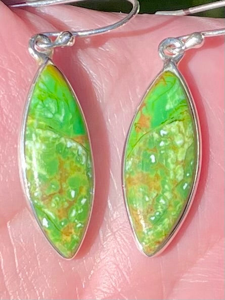 Green Mohave Turquoise Earrings