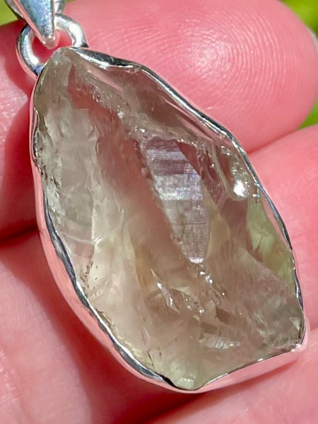 Rough Green Amethyst (Prasiolite) Pendant - Morganna’s Treasures 