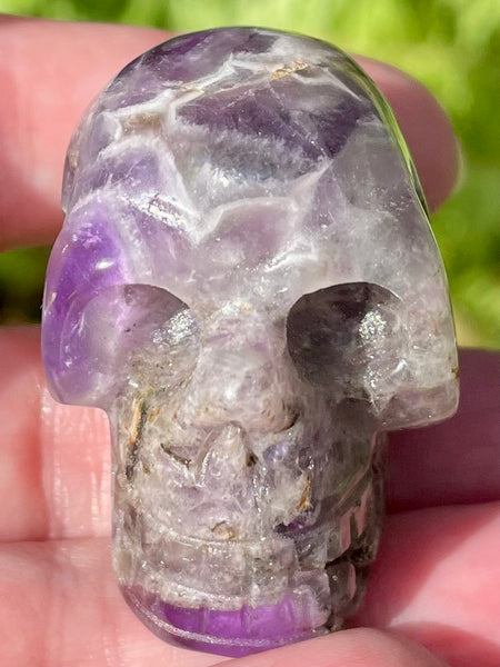 Carved Purple Amethyst Skull - Morganna’s Treasures 