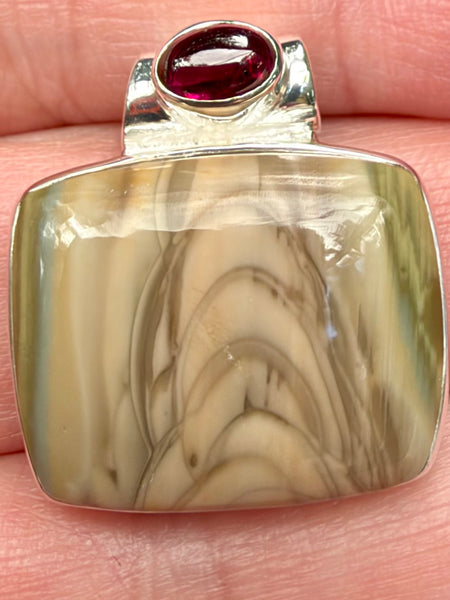 Royal Imperial Jasper and Garnet Pendant - Morganna’s Treasures