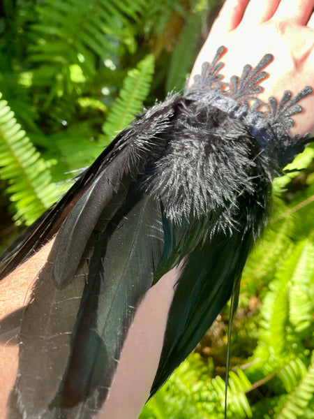 Black Feather Cuffs