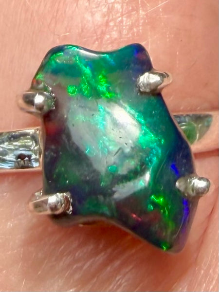 Chalama Black Opal Ring Size 8.5 - Morganna’s Treasures