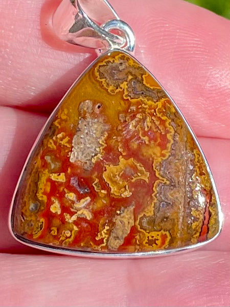 Red Seam Agate Pendant - Morganna’s Treasures