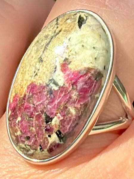 Beautiful Russian Eudialyte Ring Size 8.5