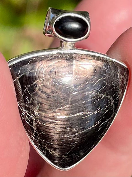 Hypersthene and Black Onyx Pendant - Morganna’s Treasures