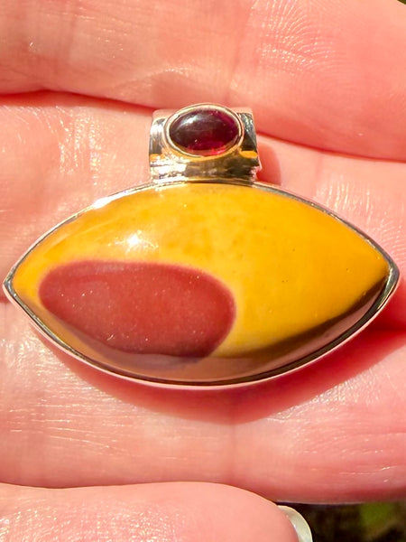 Mookaite Jasper and Garnet Pendant - Morganna’s Treasures