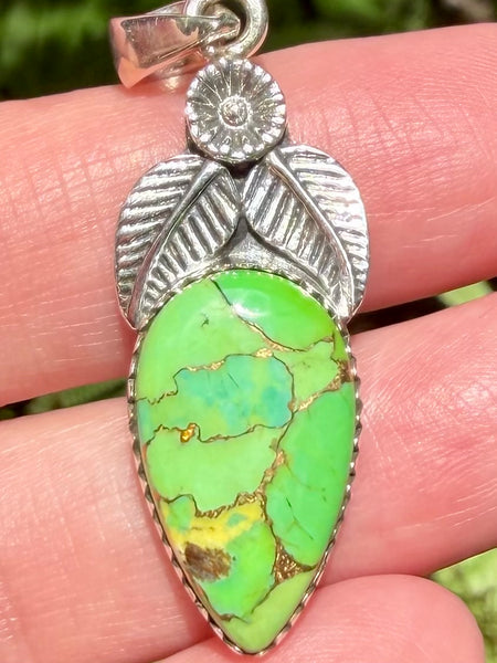Green Copper Turquoise Pendant