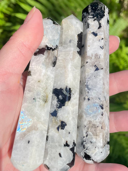 Rainbow Moonstone Crystal Massage Wand - Morganna’s Treasures