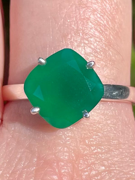 Faceted Green Onyx Ring Size 10.5 - Morganna’s Treasures 