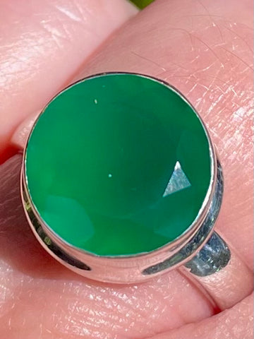 Faceted Green Onyx Ring Size 7.5 - Morganna’s Treasures 