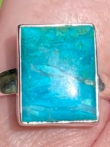 Rare Blue Peruvian Opal Ring Size 8 - Morganna’s Treasures 