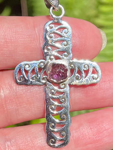 Rough Amethyst Cross Pendant - Morganna’s Treasures 